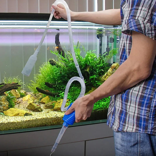 Siphon Aspirateur de Fond pour Aquarium (1,4 m) — Vidange & Nettoyage Semi-Automatique