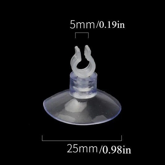 Lot de ventouses transparentes en PVC pour tuyaux d'aquarium et pompe à oxygène (disponible en pack de 5 ou 10 pièces)