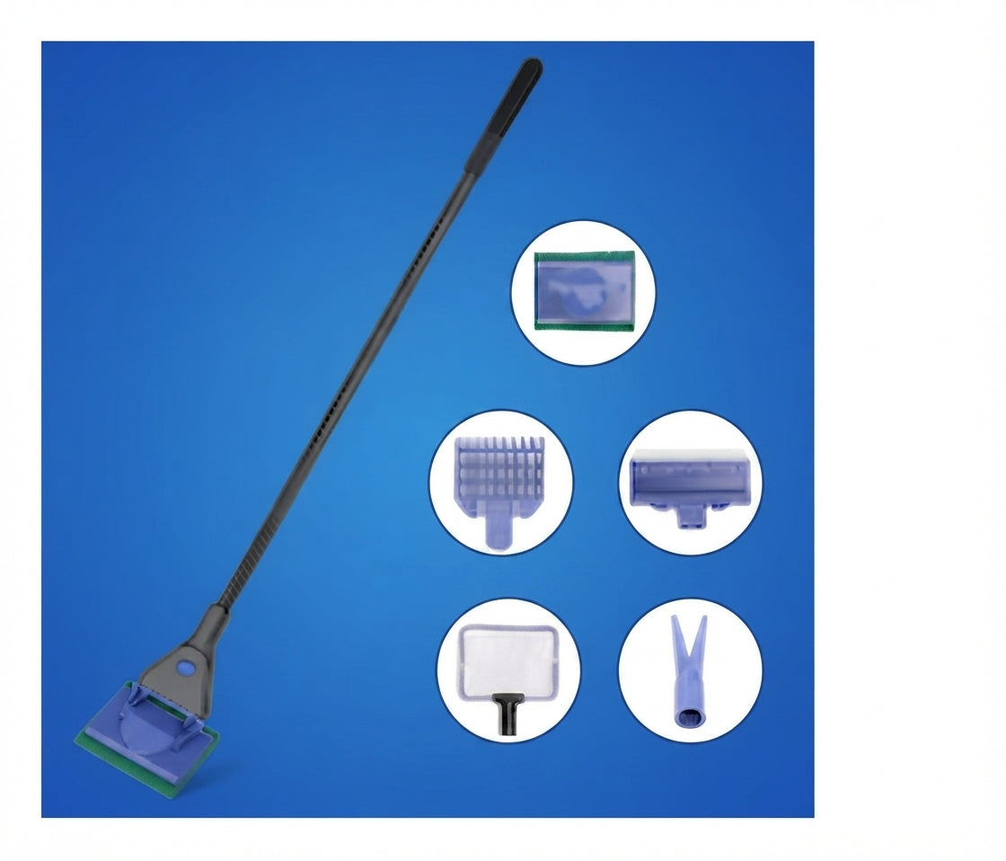 Kit d'Entretien Complet 5-en-1 pour Aquarium d'Eau Douce