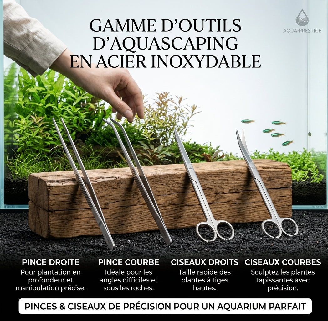 Pince d'Entretien pour Aquarium — Plantation Précise & Aquascaping