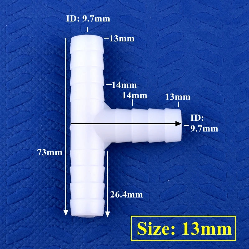 Raccords en T "Pagode" Blancs — Connexions Tuyauterie & CO2