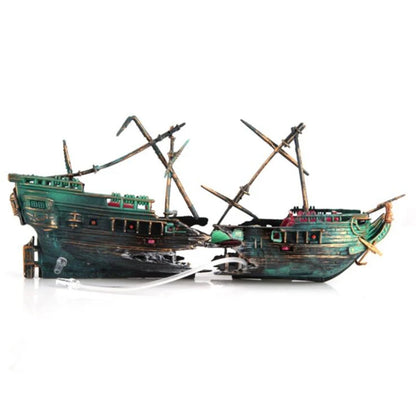 Décor Épave de Bateau pour Aquarium — Épave Fendue Grand Format