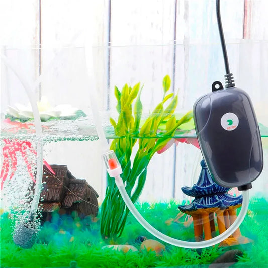 Pompe à Air Silencieuse pour Aquarium – Modèle 5W (Simple/Double Sortie & Kit Complet)