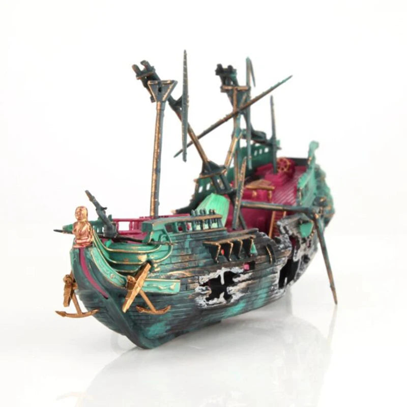 Décor Épave de Bateau pour Aquarium — Épave Fendue Grand Format