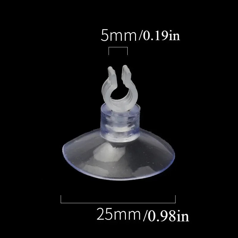 Lot de ventouses transparentes en PVC pour tuyaux d'aquarium et pompe à oxygène (disponible en pack de 5 ou 10 pièces)