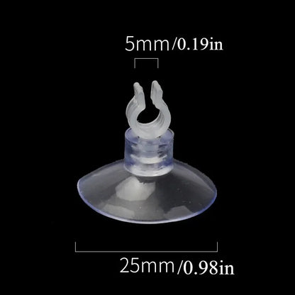 Lot de ventouses transparentes en PVC pour tuyaux d'aquarium et pompe à oxygène (disponible en pack de 5 ou 10 pièces)