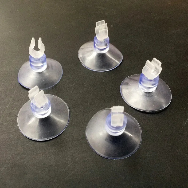 Lot de ventouses transparentes en PVC pour tuyaux d'aquarium et pompe à oxygène (disponible en pack de 5 ou 10 pièces)