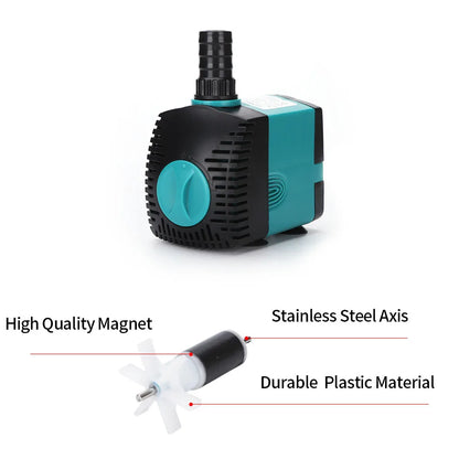 Pompe Submersible de Bassin Économe — Cascade & Filtration (3W à 60W)