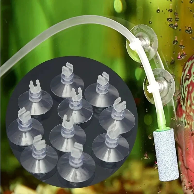 Lot de ventouses transparentes en PVC pour tuyaux d'aquarium et pompe à oxygène (disponible en pack de 5 ou 10 pièces)